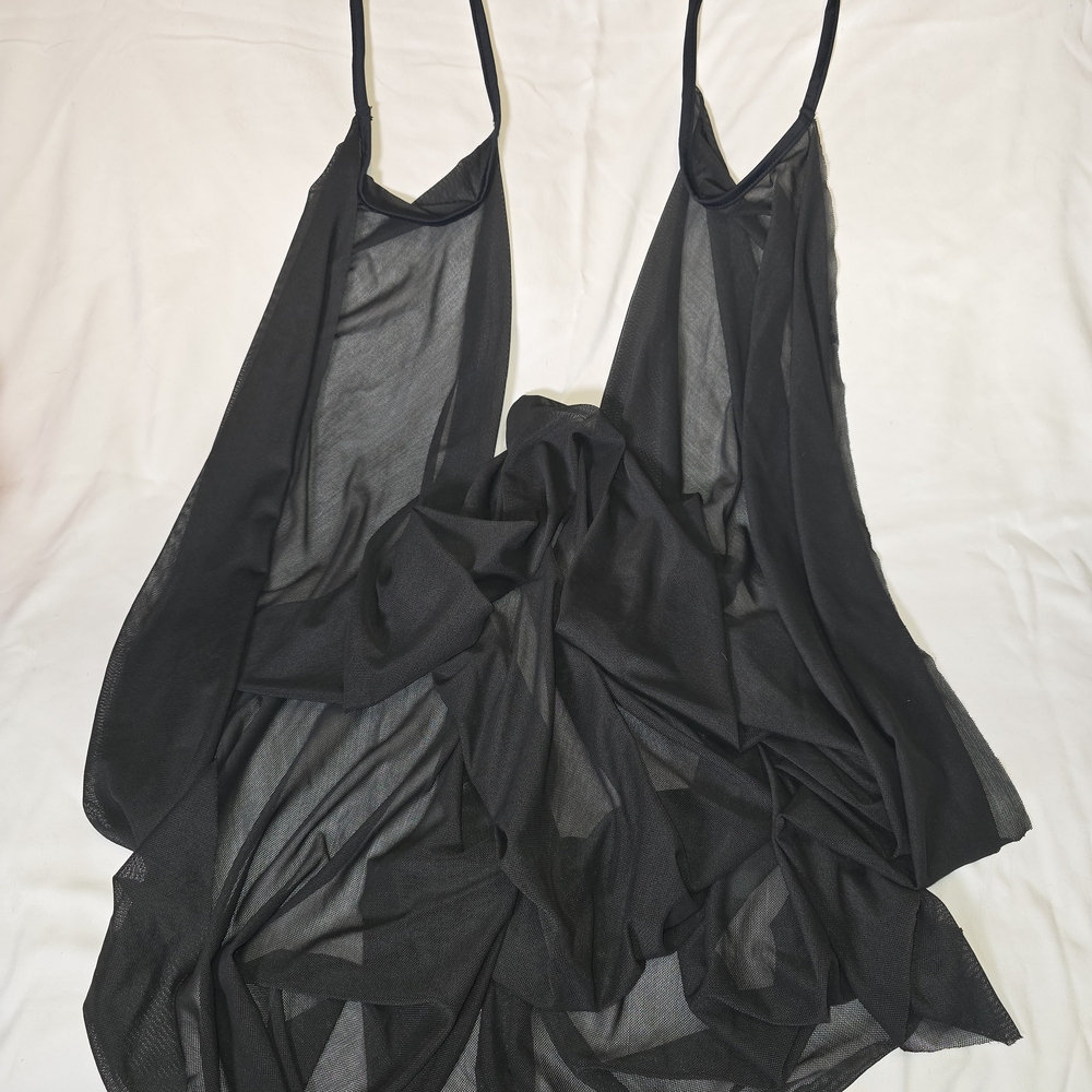 Black Sheer Mesh Dress - Picture 2 of 3